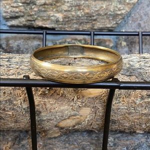 Vintage Brass Bangle Bracelet
